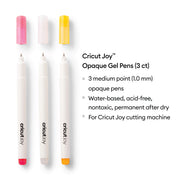 Cricut Joy Opaque Gel Pens 1.0 mm, Pink/White/Orange 3 ct - Damaged Package
